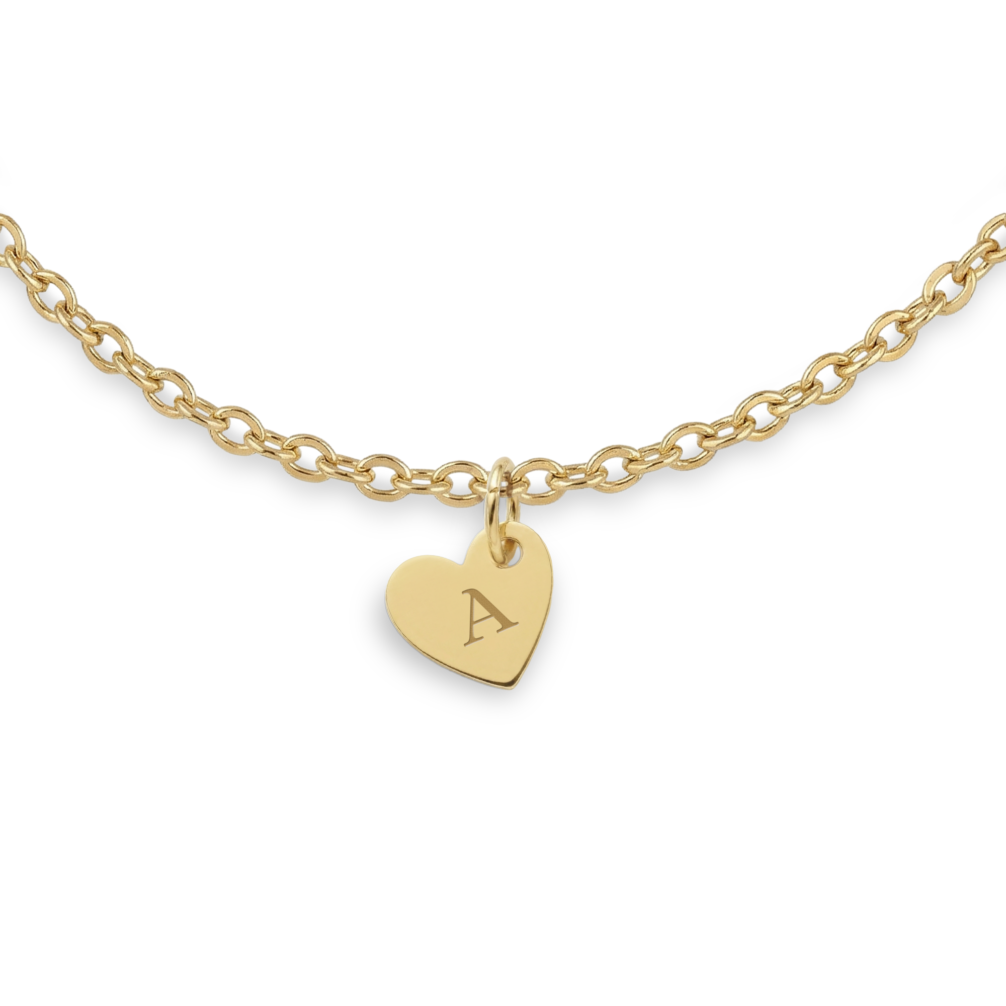 Initialen ketting - Hart - Goud - 1 st