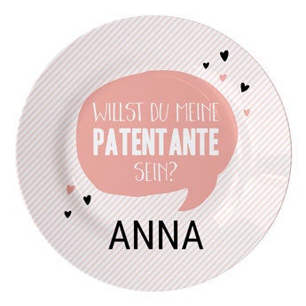 Teller bedrucken - Patentante