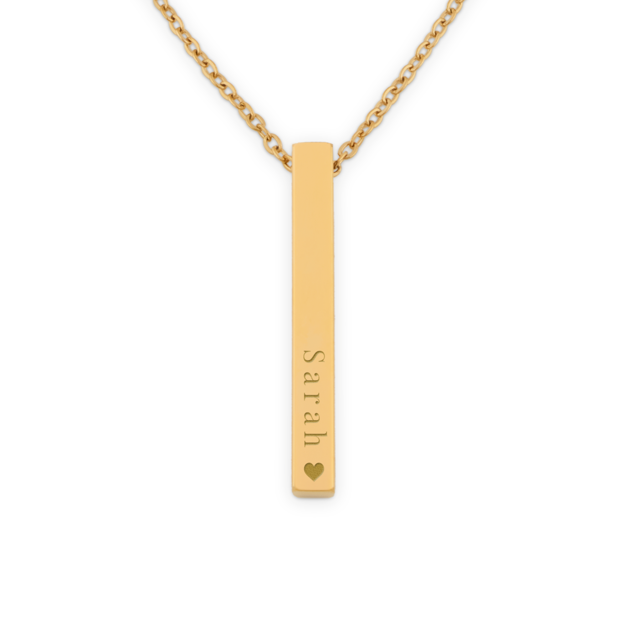 Bar necklace with name