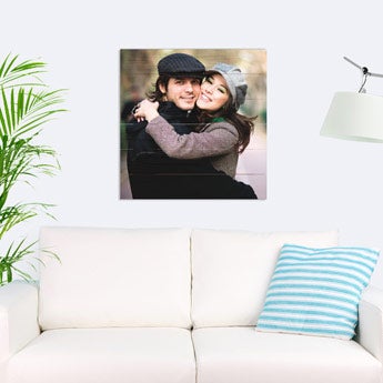 Photo on wooden planks