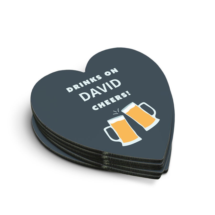 Hjerteformet Coasters (6 stk)
