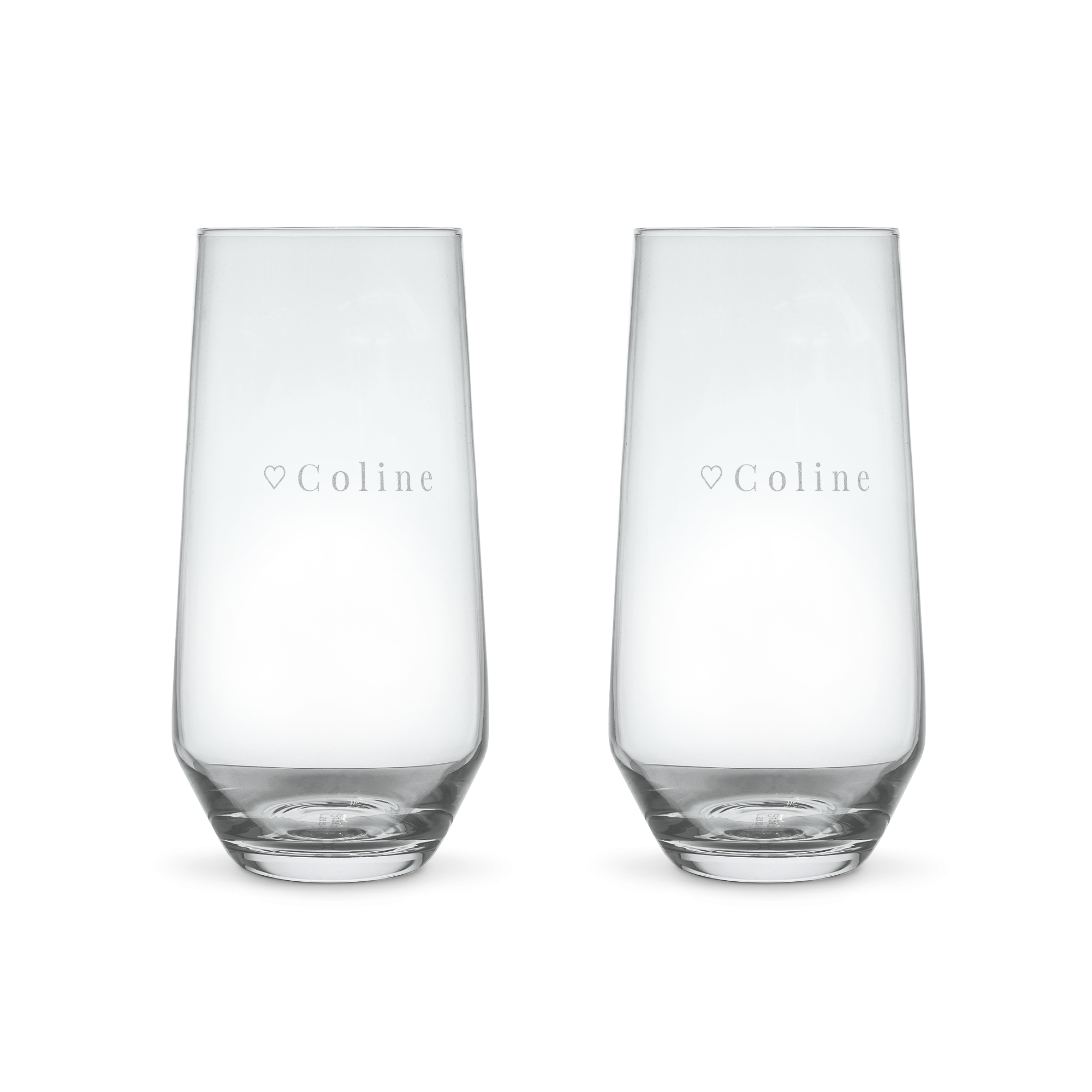 Gobelet en verre personnalisé - Verre en cristal - 2 pièces