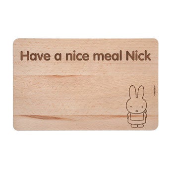 Brødbræt - miffy med bjørn - Lille