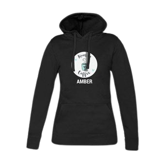 Hoodie voor dames bedrukken - Zwart - XL