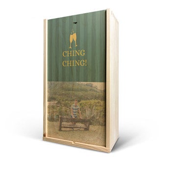 Caisse à vin 2 bouteilles - classique