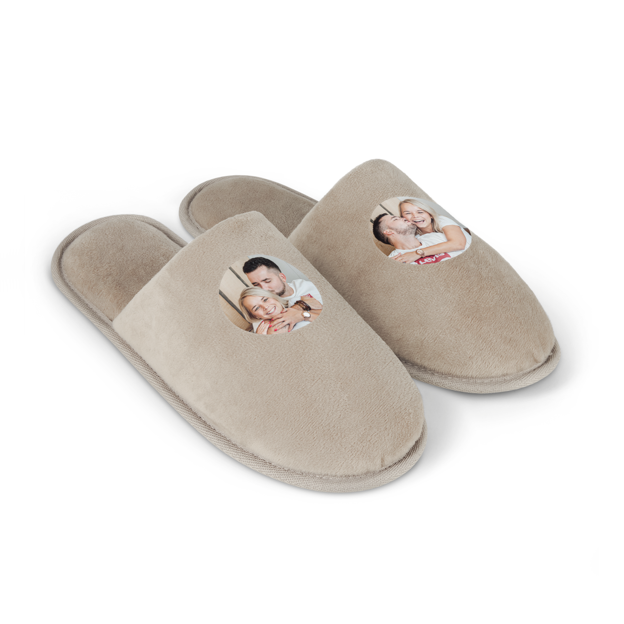 Personalised slippers - Beige - Size 43 - 45