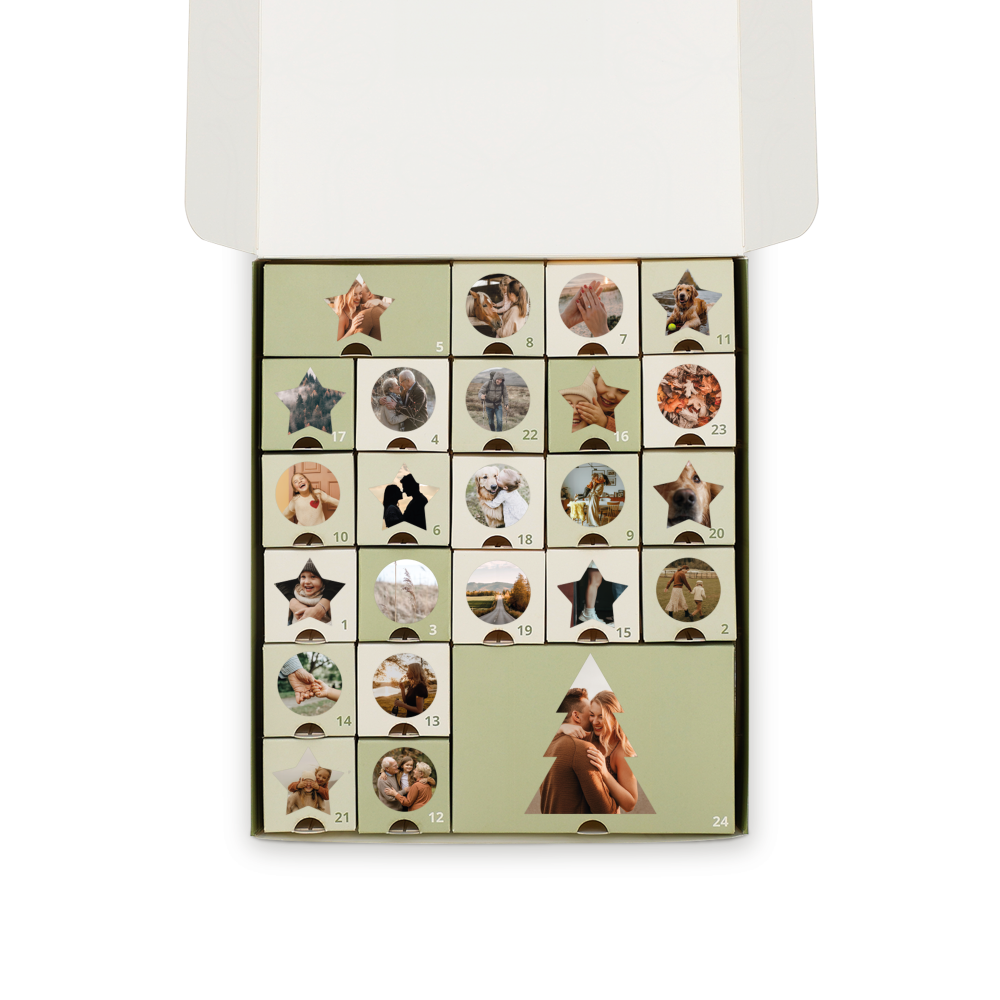 Calendrier de l'Avent personnalisé à faire soi-même - S - 19 x 22 x 4,1 cm