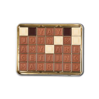 Personalised chocolate photo