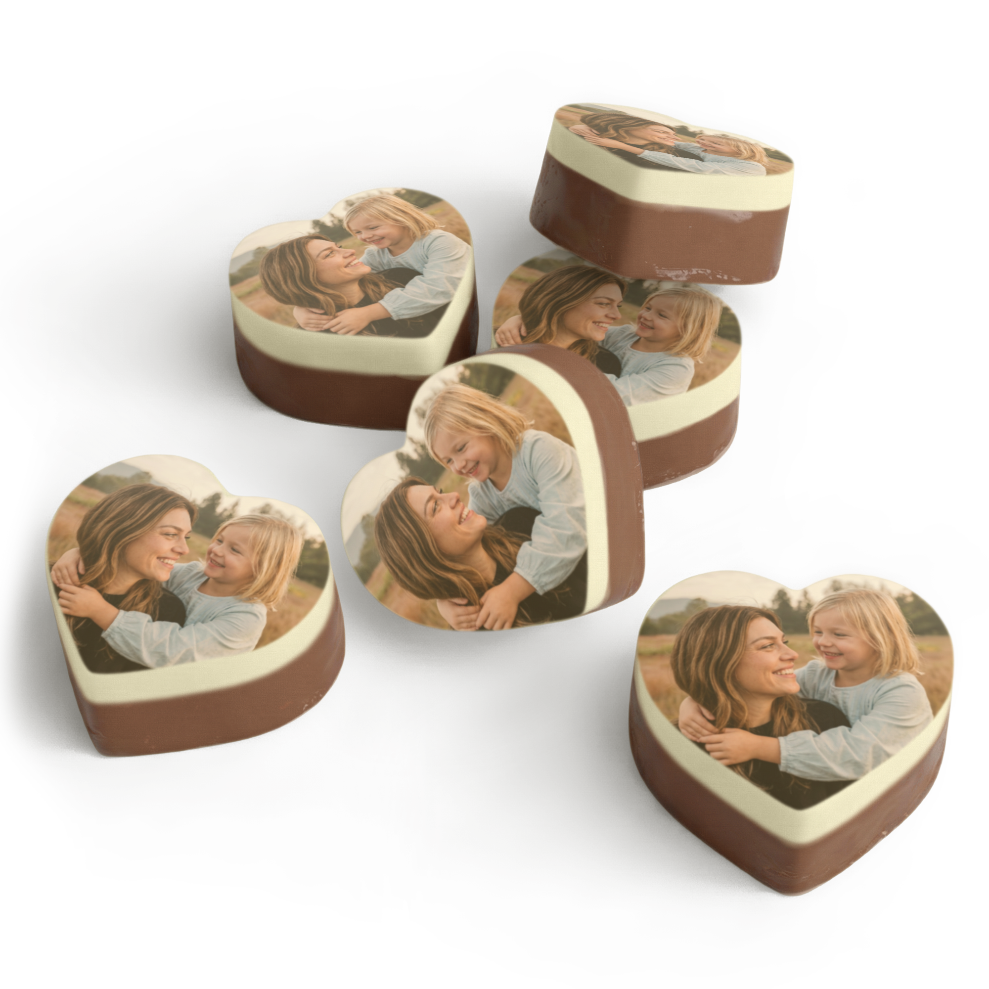 Chocolats personnalisés - Coeur massif - 12 pièces