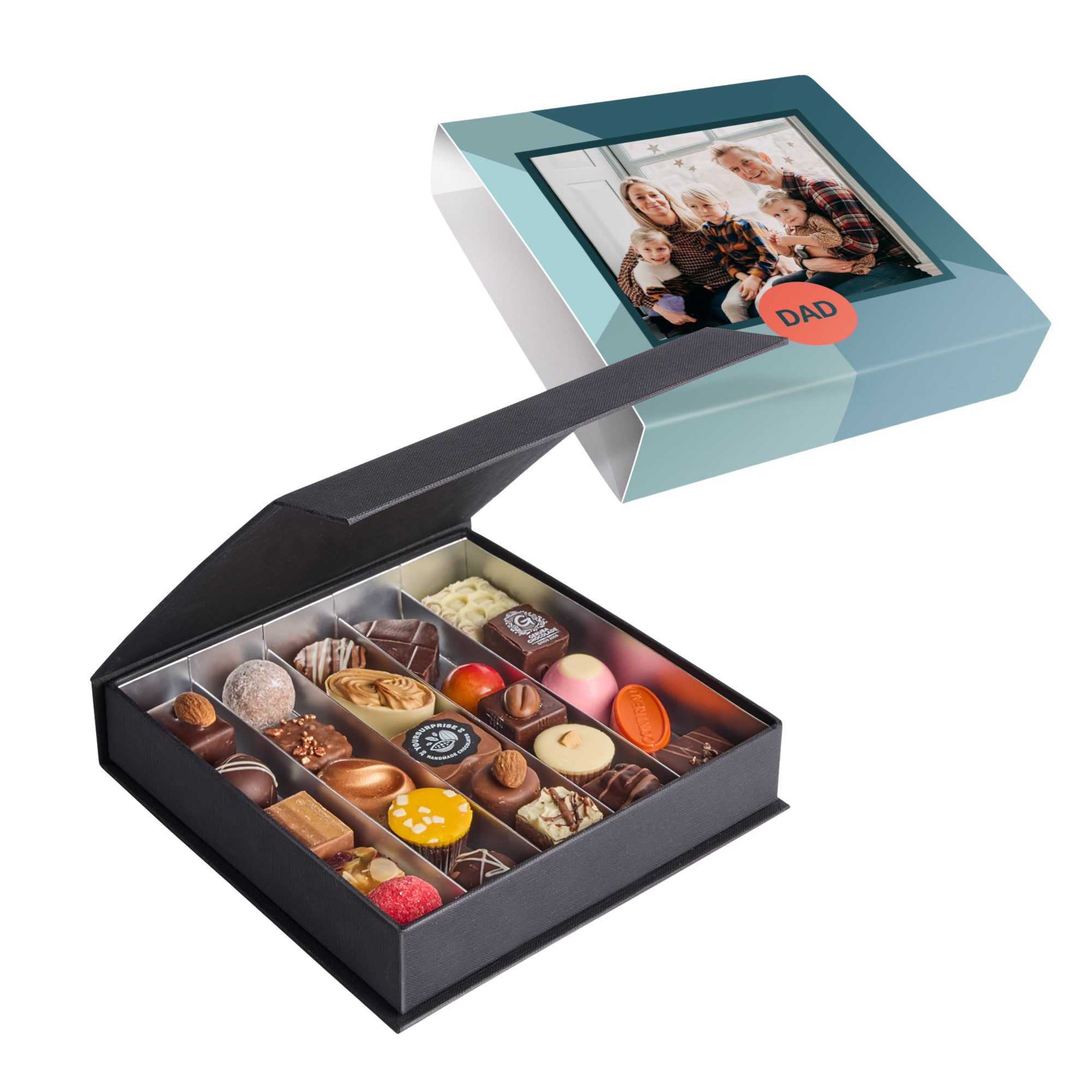 Confezione con Praline di Cioccolato Assortite