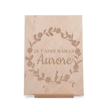 Carte Fête des Mères gravée - Verticale