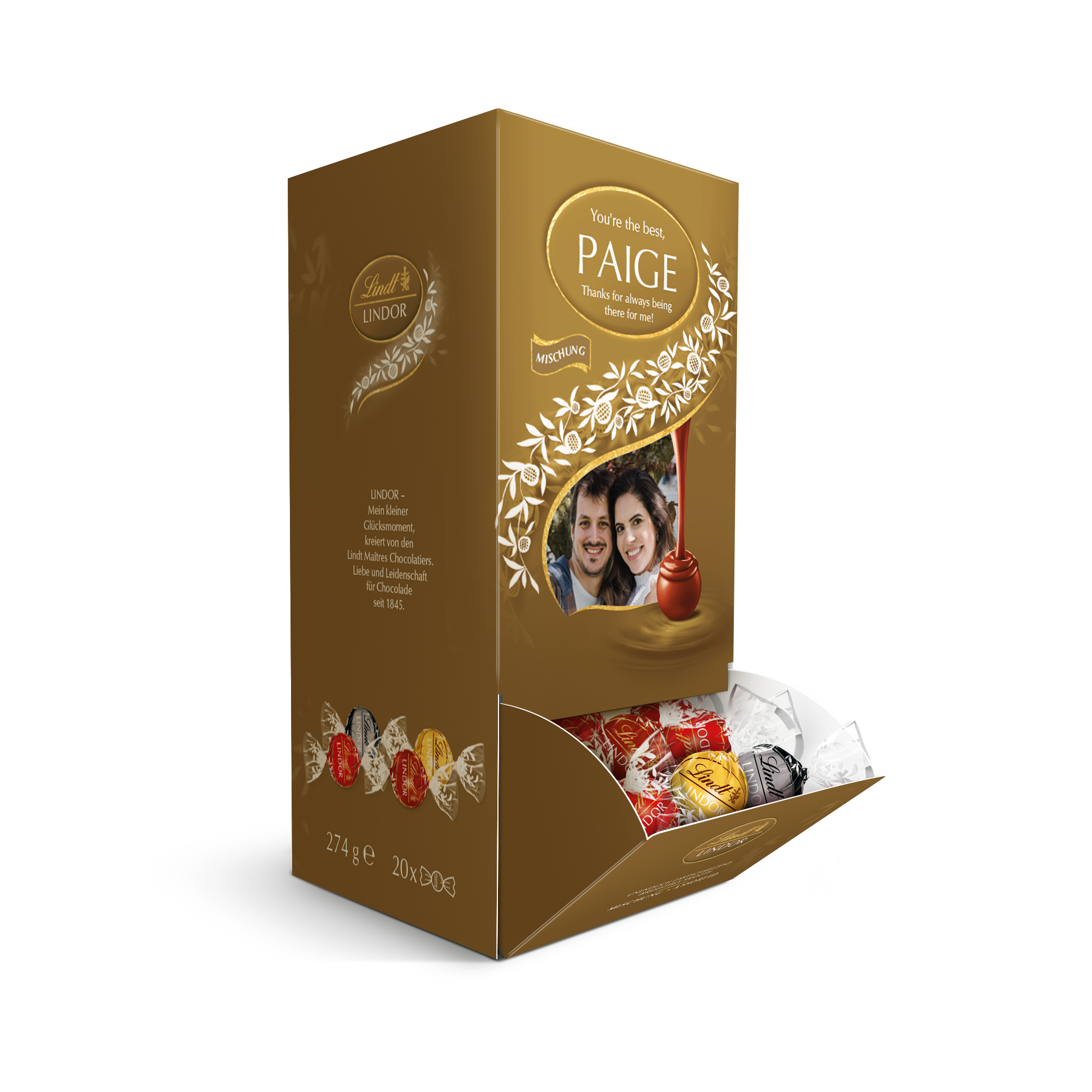 Személyre szabott adagoló Lindt válogatott csokoládékkal