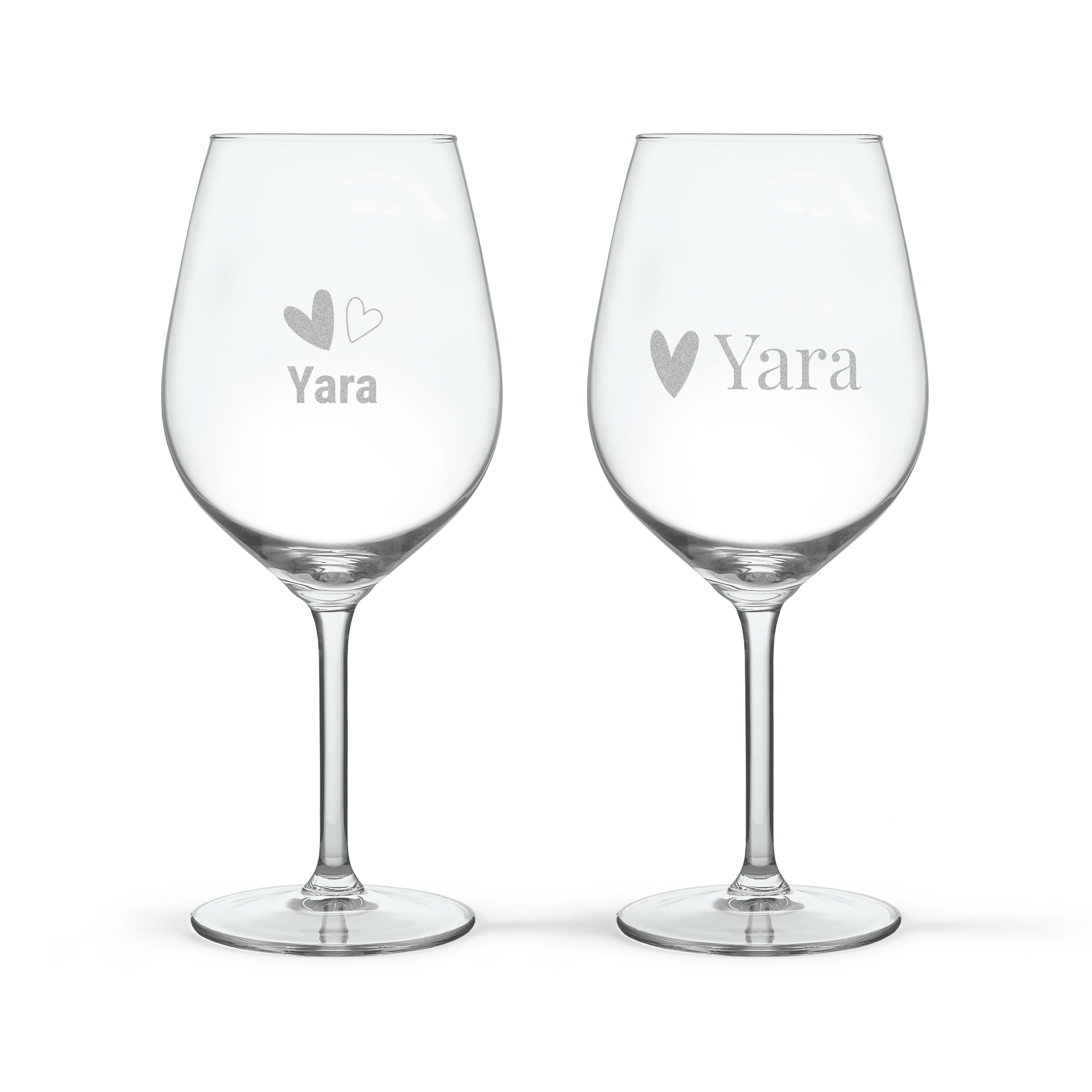 Personalized Red Wine Glasses - 2 pcs