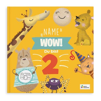 Kinderbuch mit Namen - Wow, du bist 2! - Hardcover