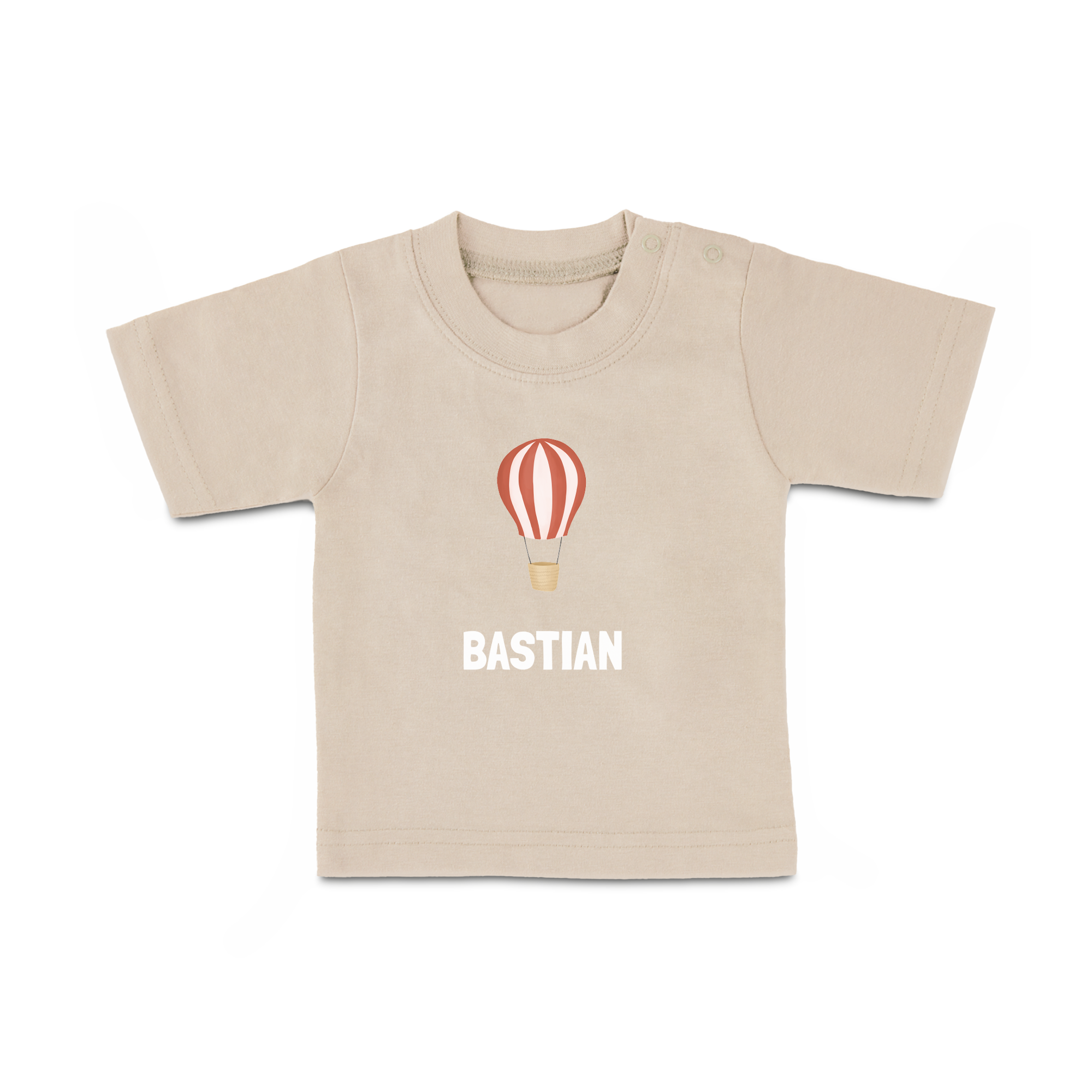 Baby T-Shirt bedrucken- Kurzarm - Beige - 74/80