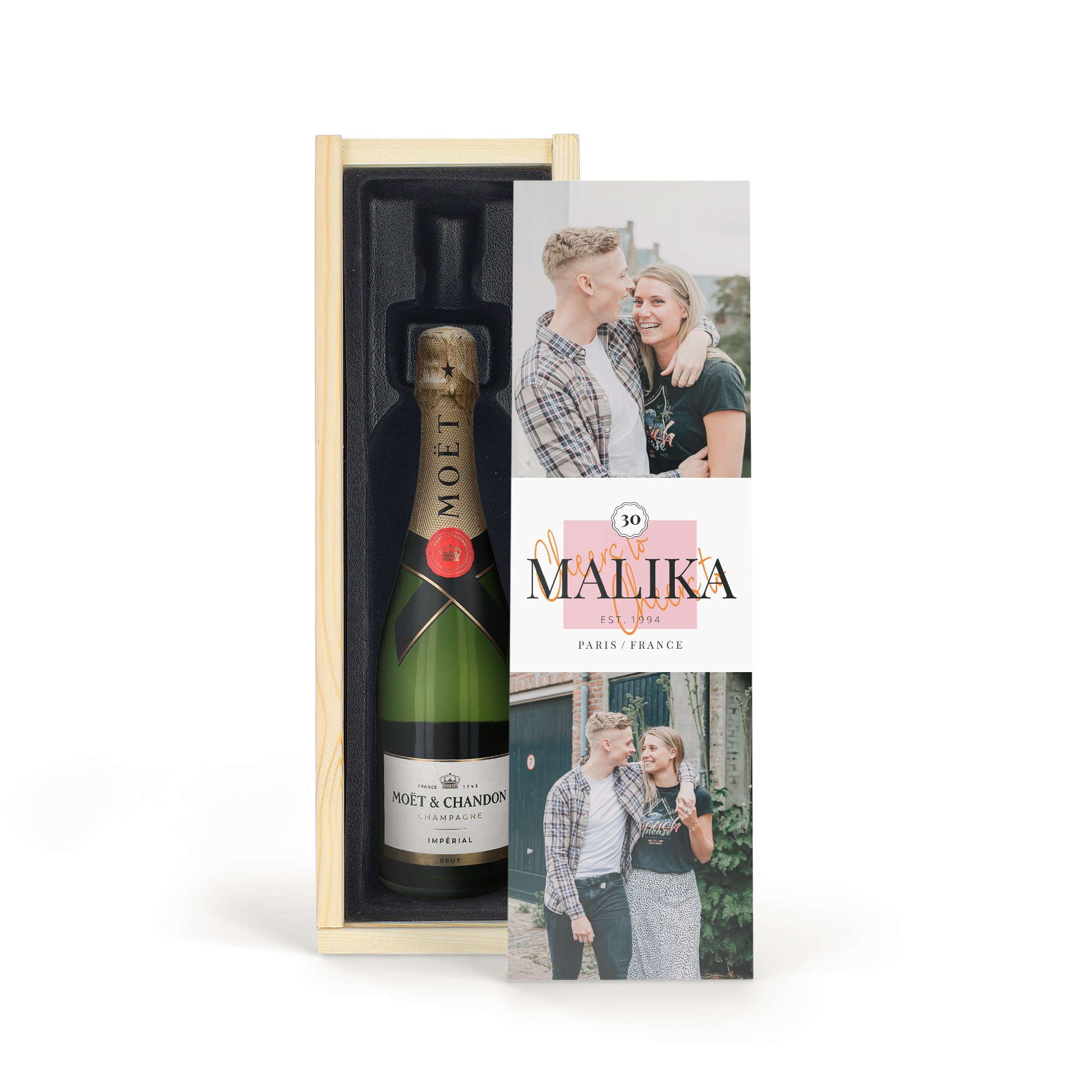 Coffret champagne personnalisé - Moët et Chandon Brut -  375ml