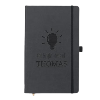 Personalised notebook - Engraved - Black
