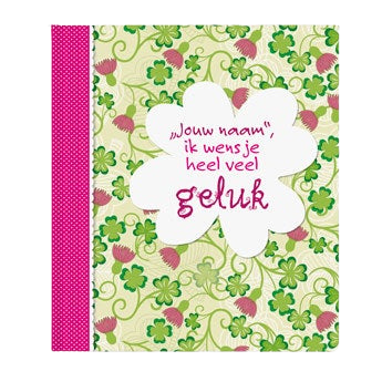 Boek met naam en foto - Ik wens je heel veel geluk - Softcover