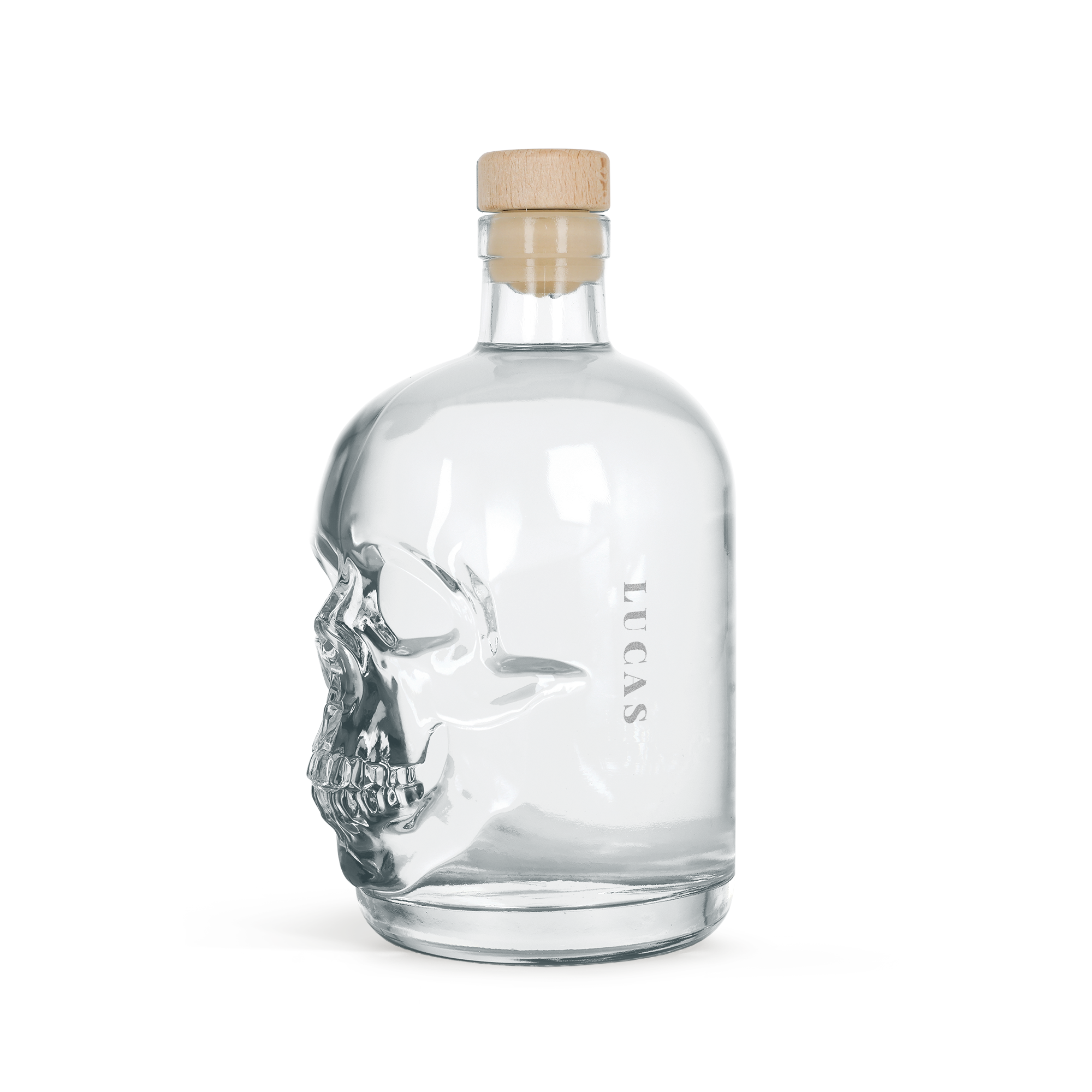 Personalised skull vodka