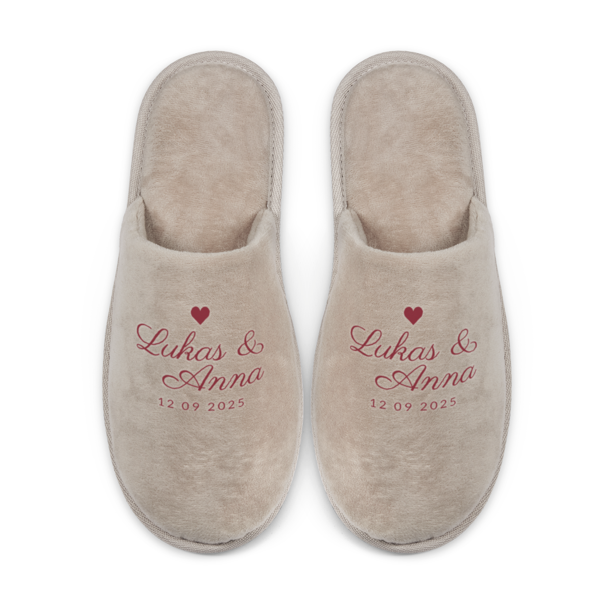 Personalisierte Hausschuhe - Beige (43/46)