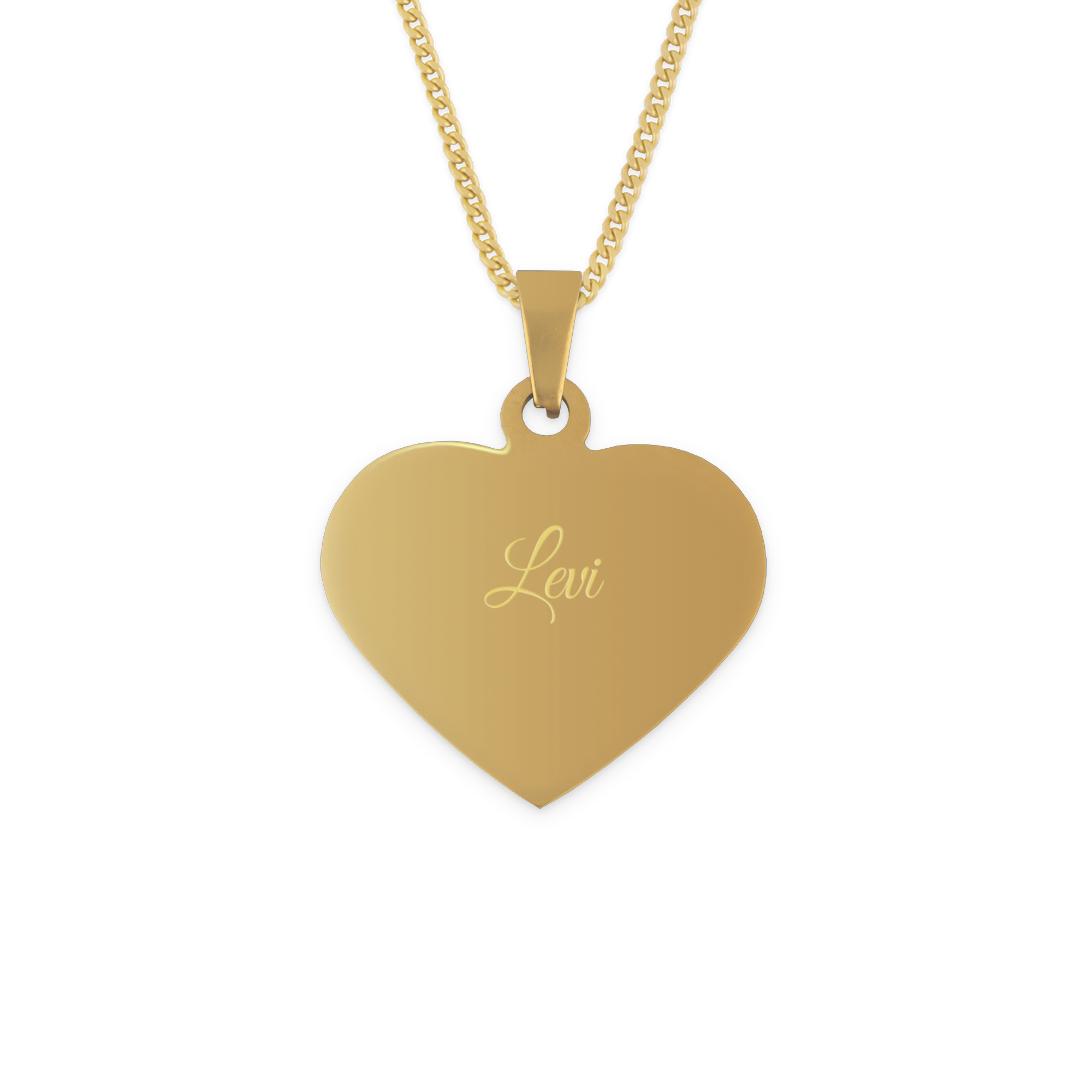 Herz-Halskette mit Namen - Gold