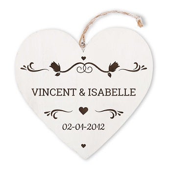 Cœur en bois avec prénom
