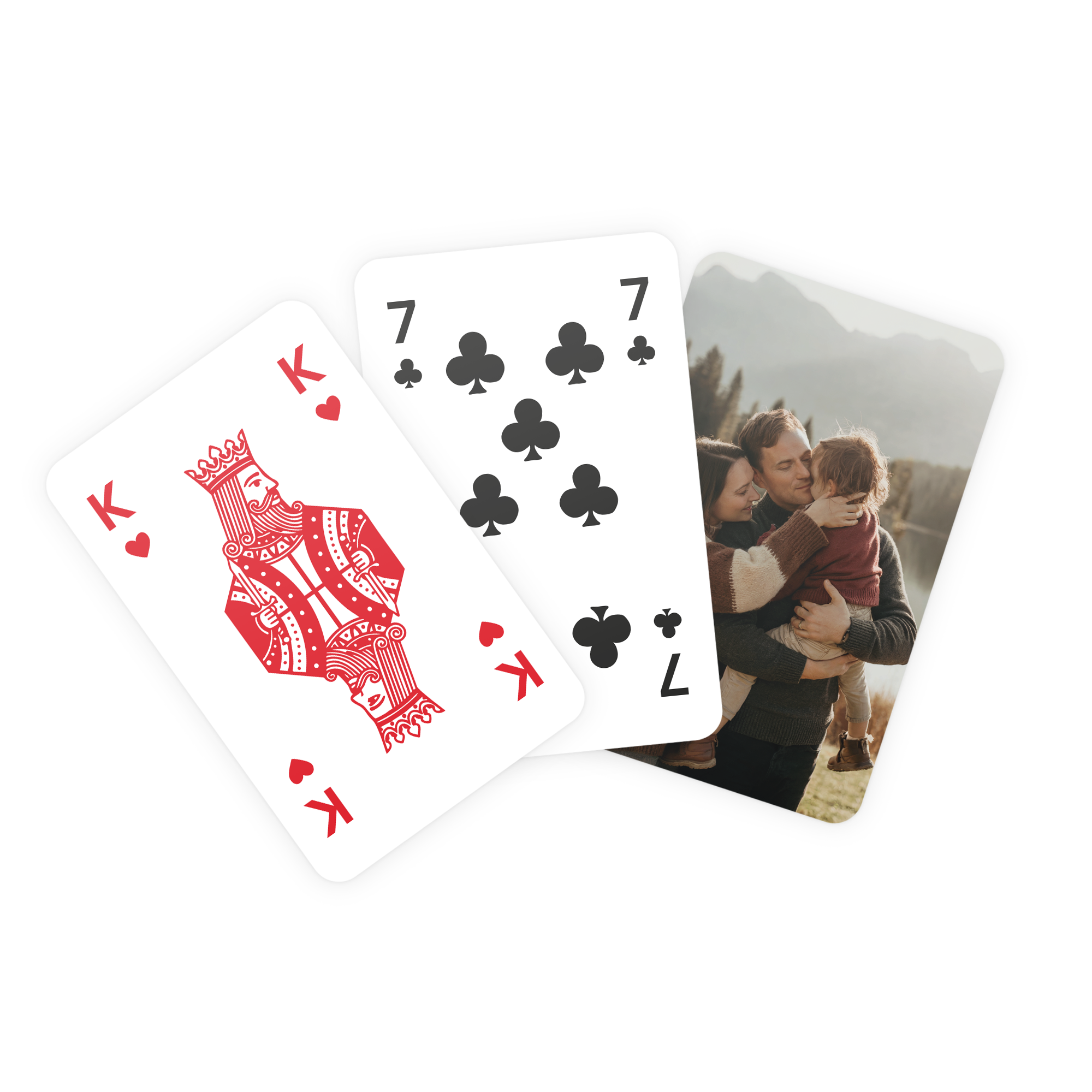 Baralho de cartas fotográficas - verso impresso