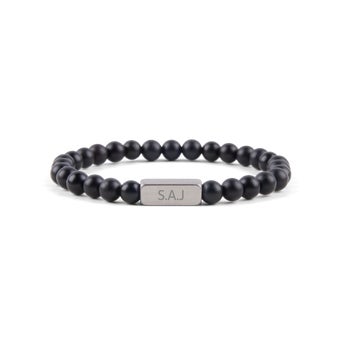 Gemstone bracelet - Black - S