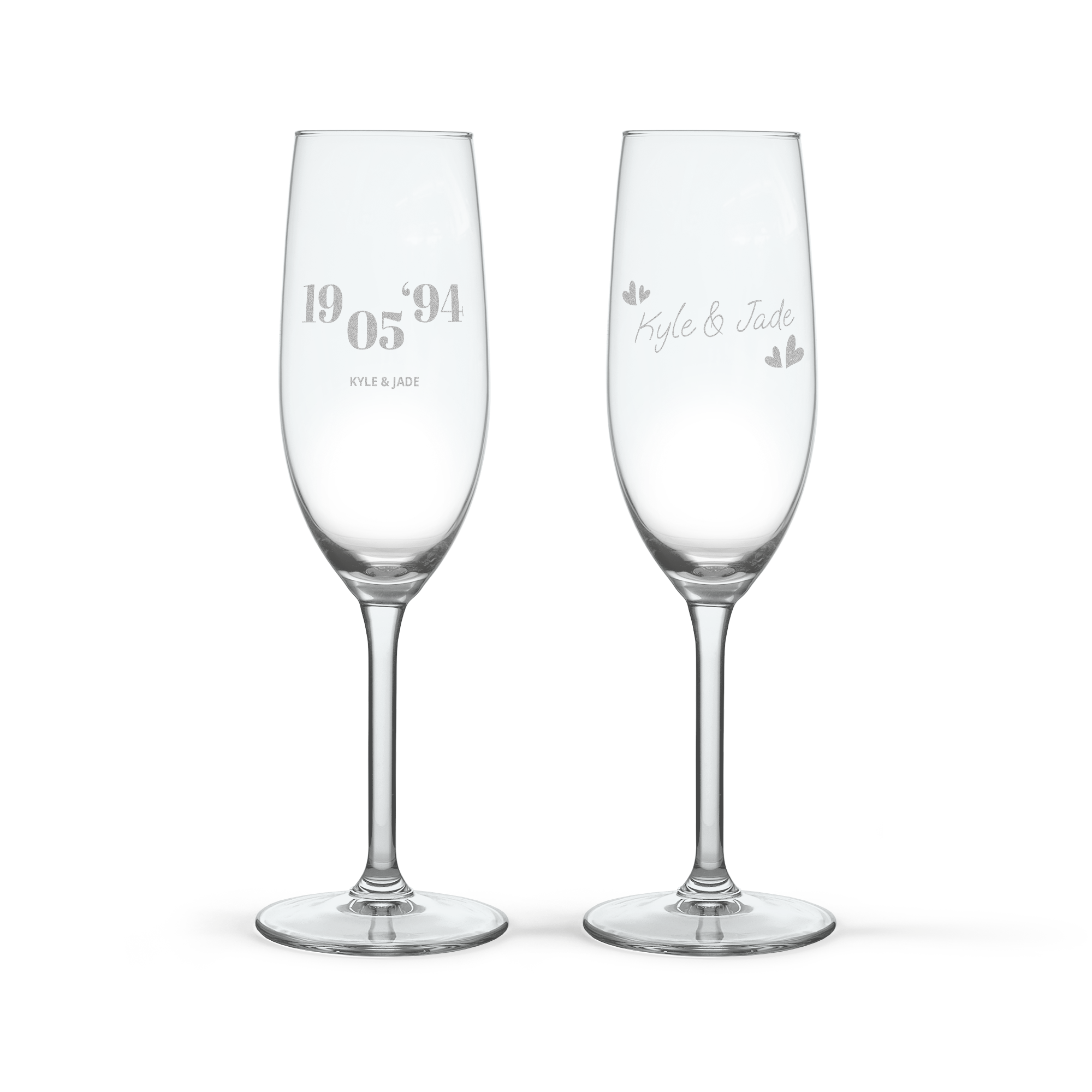 Personalised Champagne Glasses - 2 pcs