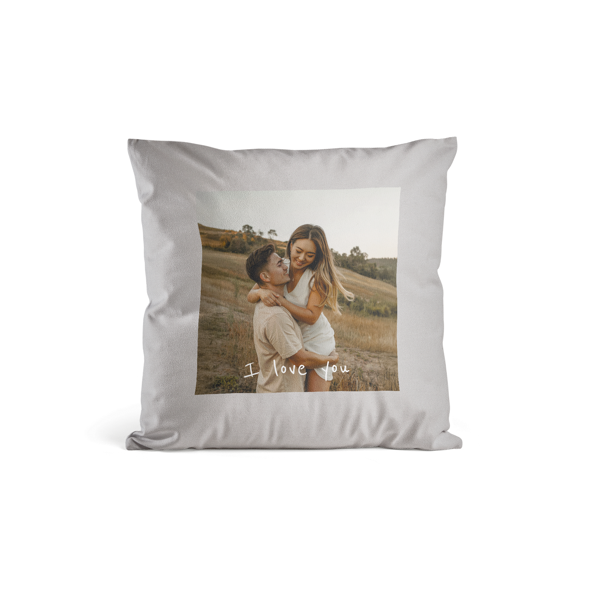 Cuscino Personalizzato Con Foto LolaPix 'Love You' – Federa E Imbottitura Incluse, Stampa Integrale Fronte/Retro, Varie Misure