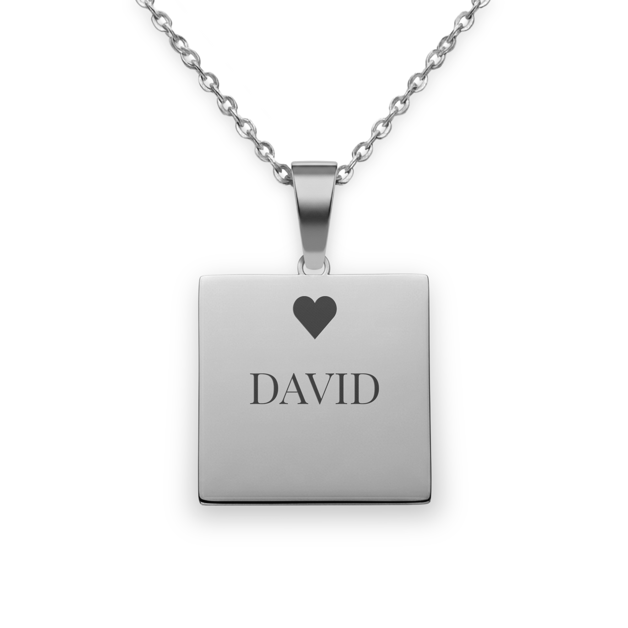 Collana con ciondolo quadrato