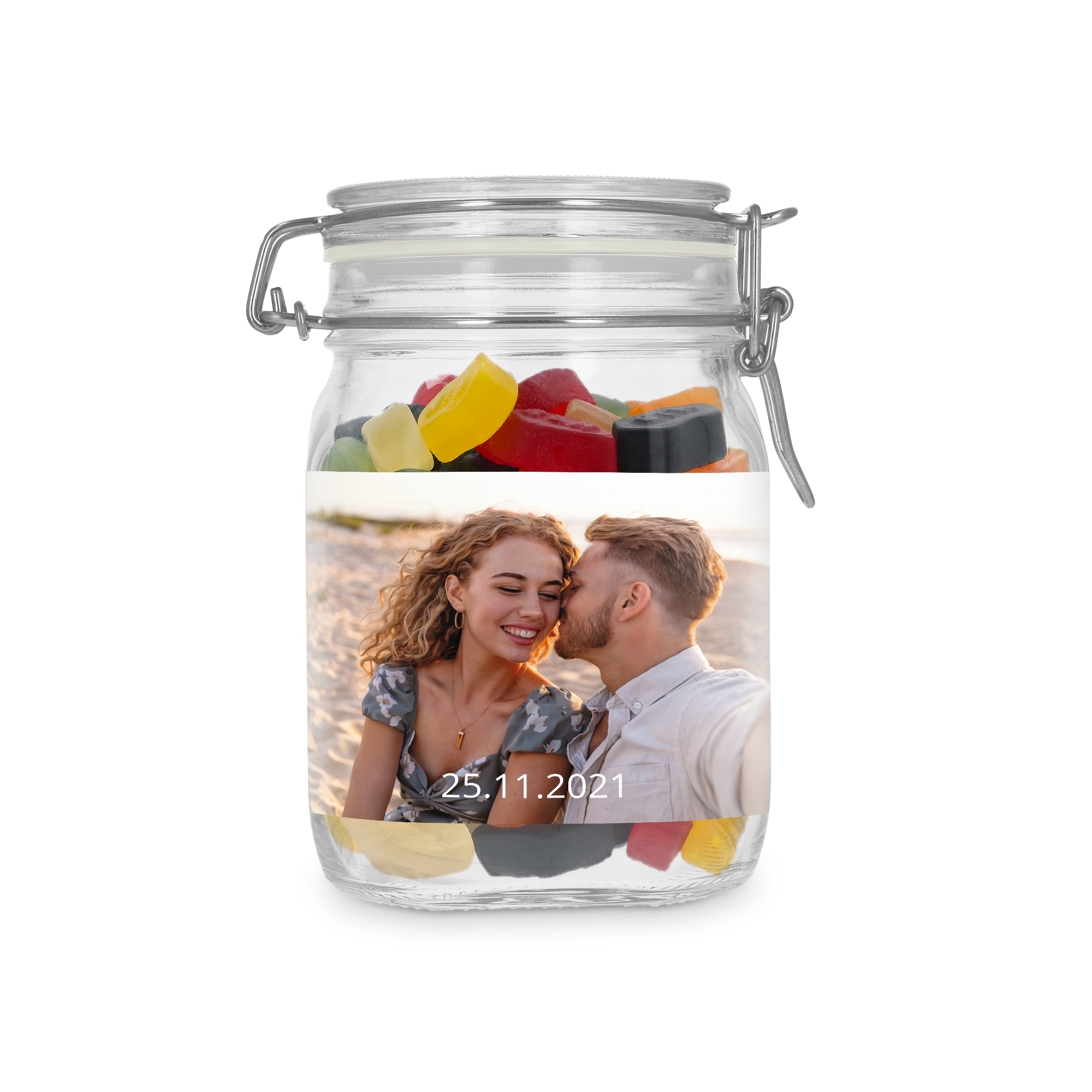 Bonbonglas personalisiert 1L - Weingummi