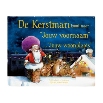 Boek met naam en foto - De kerstman komt - Hardcover
