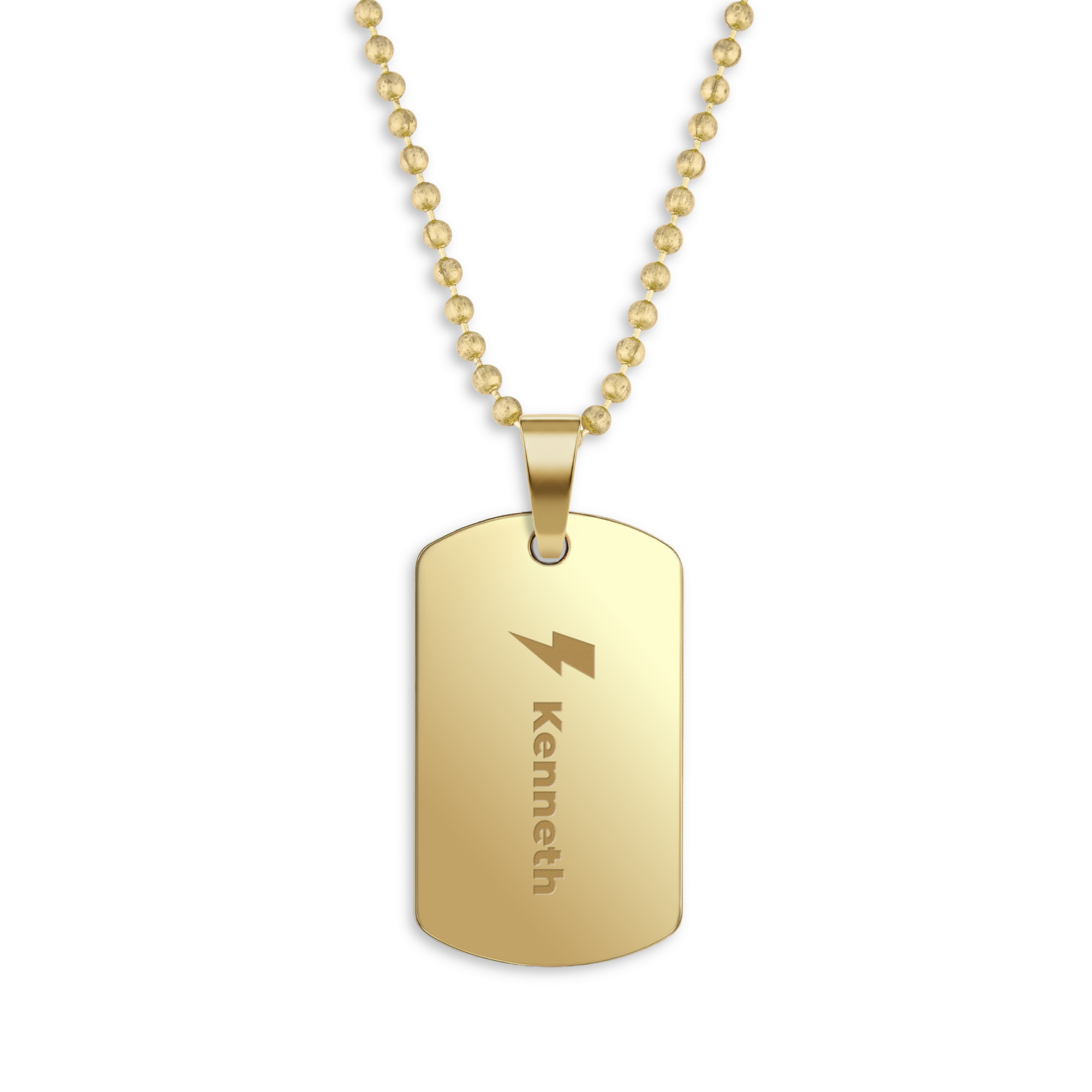 Collier médaille militaire avec nom - Couleur or