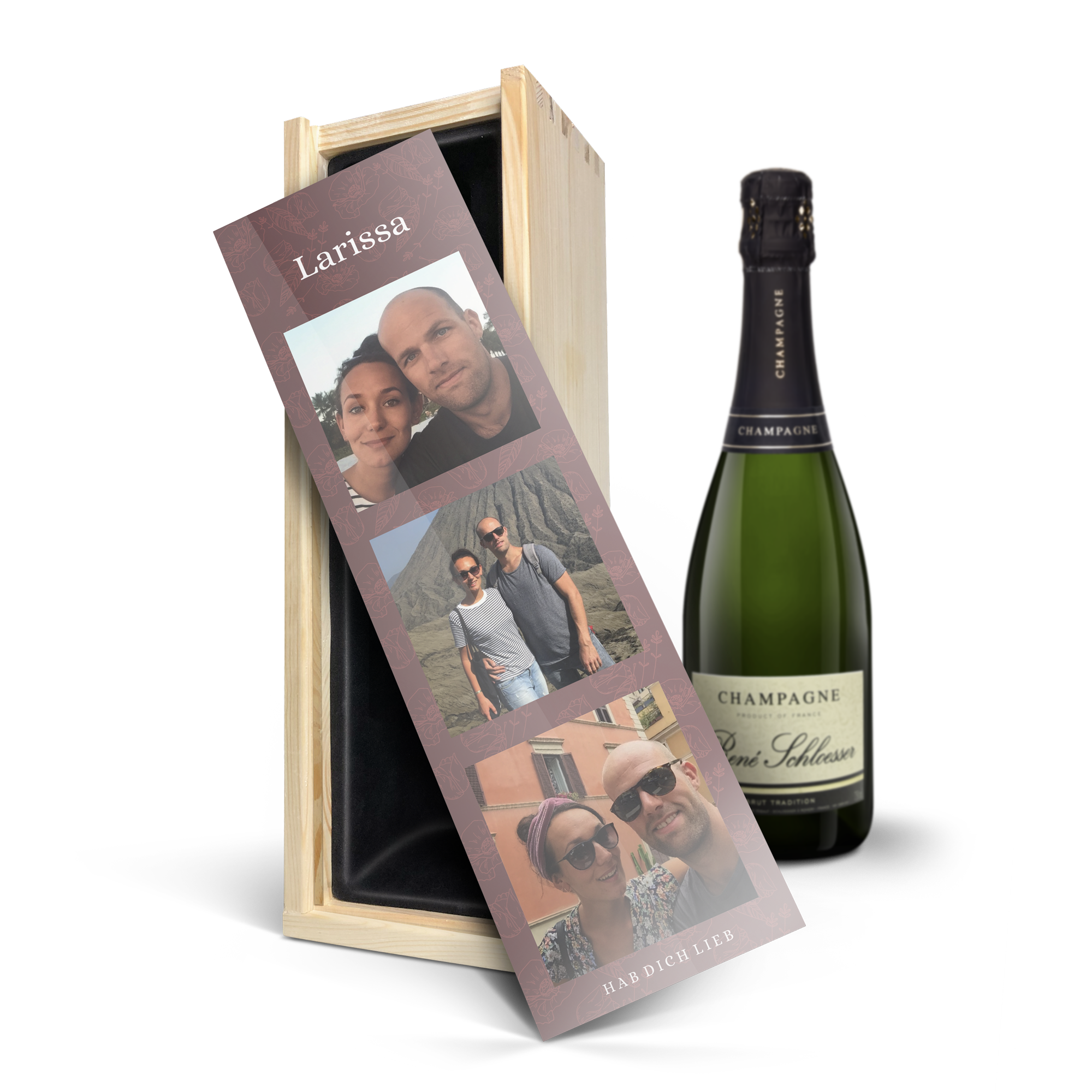 Champagner personalisieren - bedruckte Kiste - Rene Schloesser (750 ml)