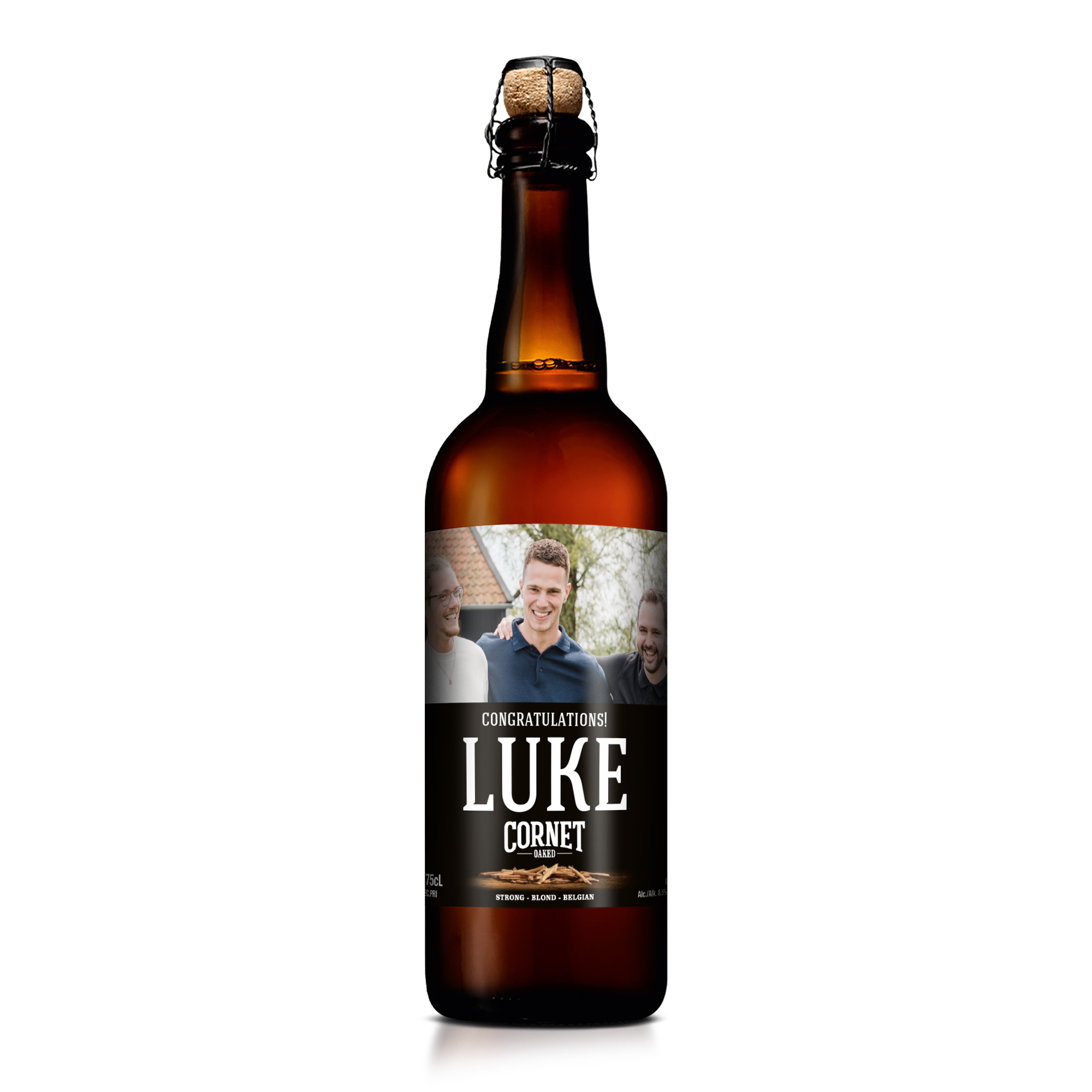 Beer with personalised label - Cornet