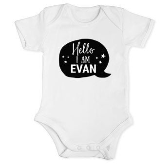 Baby Romper - manga curta - Branco 50/56