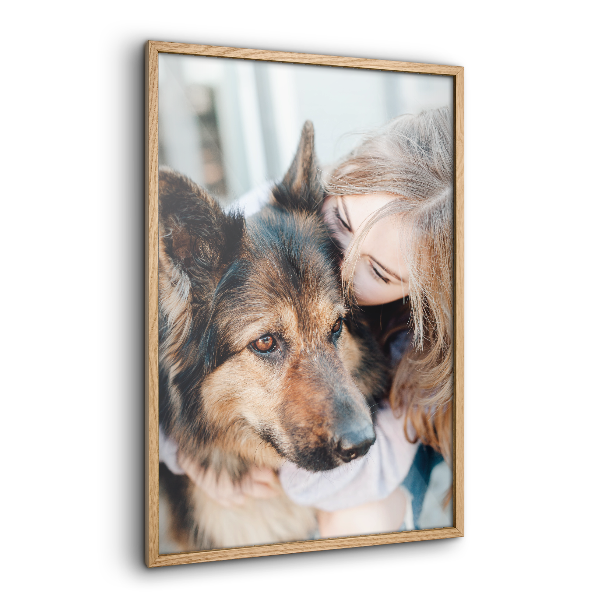 Personalised photo in wooden frame 40x60