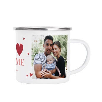 Mug en émail personnalisé - Saint Valentin
