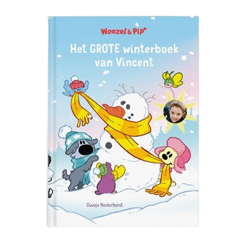 Boek met naam en foto - Woezel & Pip - Winterboek - XL boek (Softcover)
