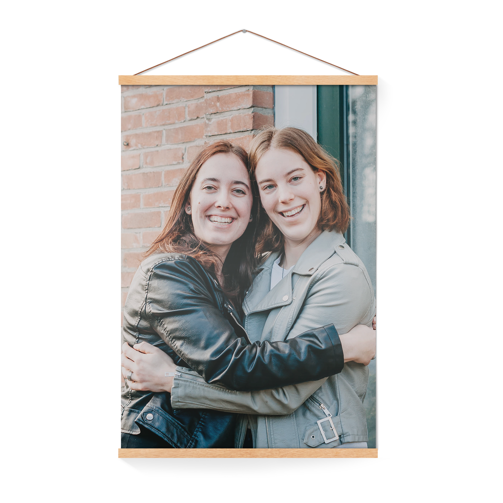 Gepersonaliseerde poster met houten posterhanger 40x50