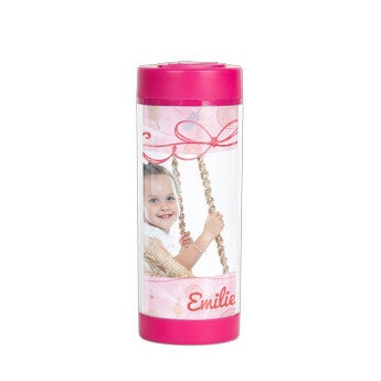 Gobelet avec couvercle - Rose