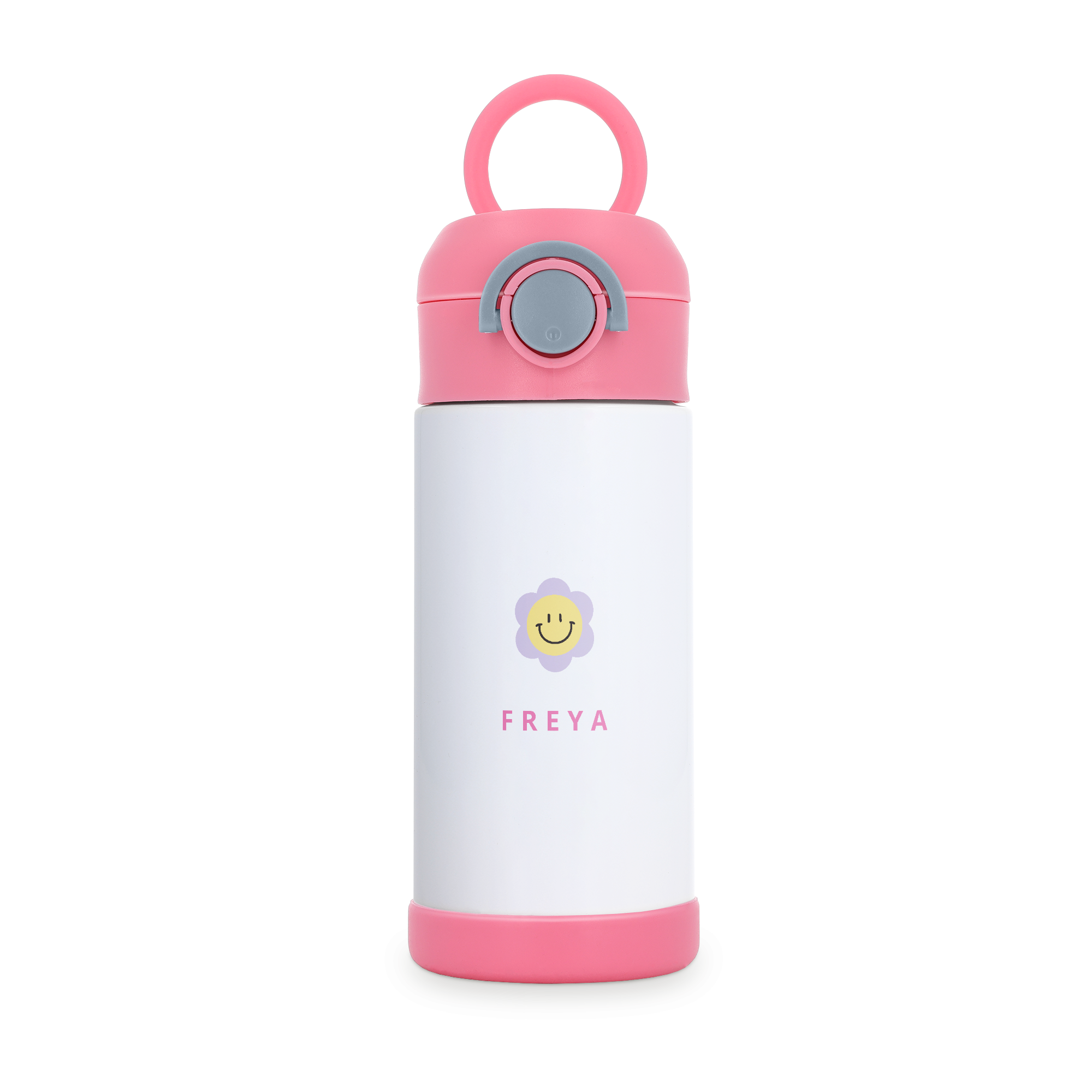 Personalisierte Kinder-Trinkflasche aus Edelstahl - 350 ml - Rosa
