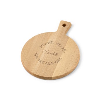 Dřevěný servírovací talíř - Bukové dřevo - Kulaté (S)