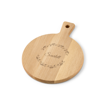 Drevený servírovací tanier - bukové drevo - okrúhle (S)