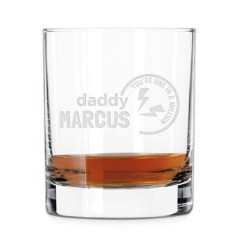 Personalised whiskey glass - Father's Day - Engraved