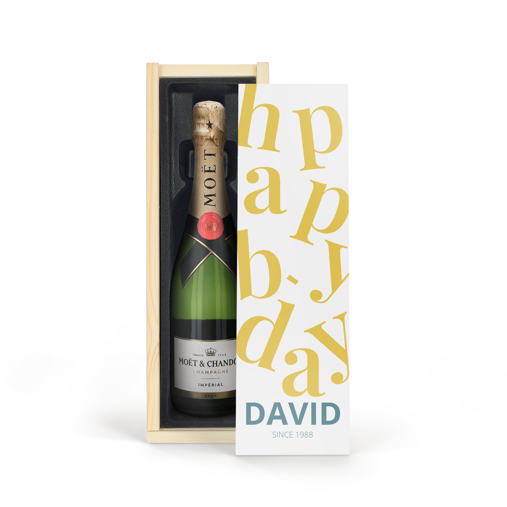 Coffret Champagne - Moët & Chandon (750ml) - couvercle imprimé