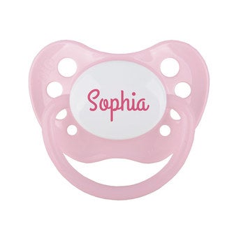 Smoczek z imieniem - Różowy 