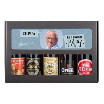 Coffret à bières Papi personnalisé - Belge