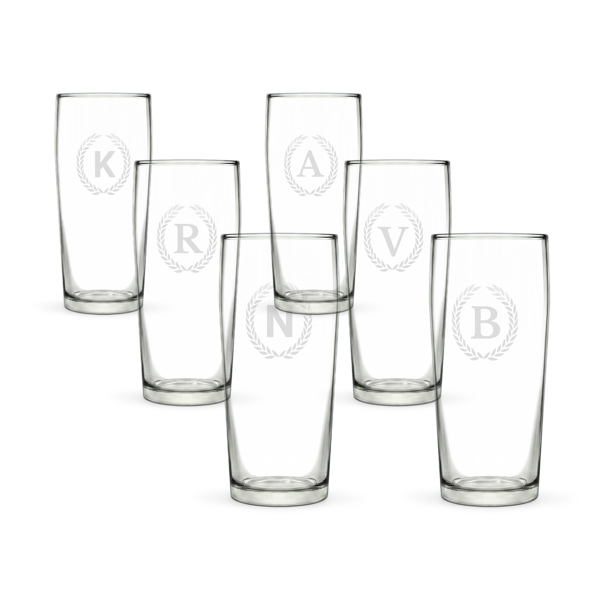 Bierglas fluitje graveren - 190 ml - 6 stuks